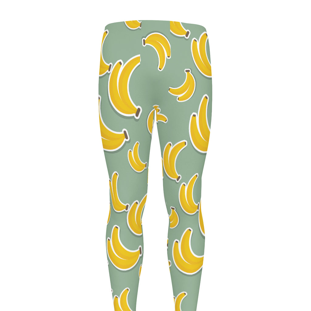 Cute Banana Pattern Print Men's leggings