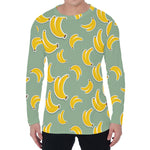 Cute Banana Pattern Print Men's Long Sleeve T-Shirt