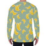 Cute Banana Pattern Print Men's Long Sleeve T-Shirt