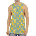 Cute Banana Pattern Print Men's Muscle Tank Top