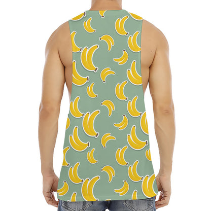 Cute Banana Pattern Print Men's Muscle Tank Top