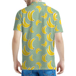 Cute Banana Pattern Print Men's Polo Shirt