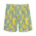 Cute Banana Pattern Print Men's Athletic Shorts