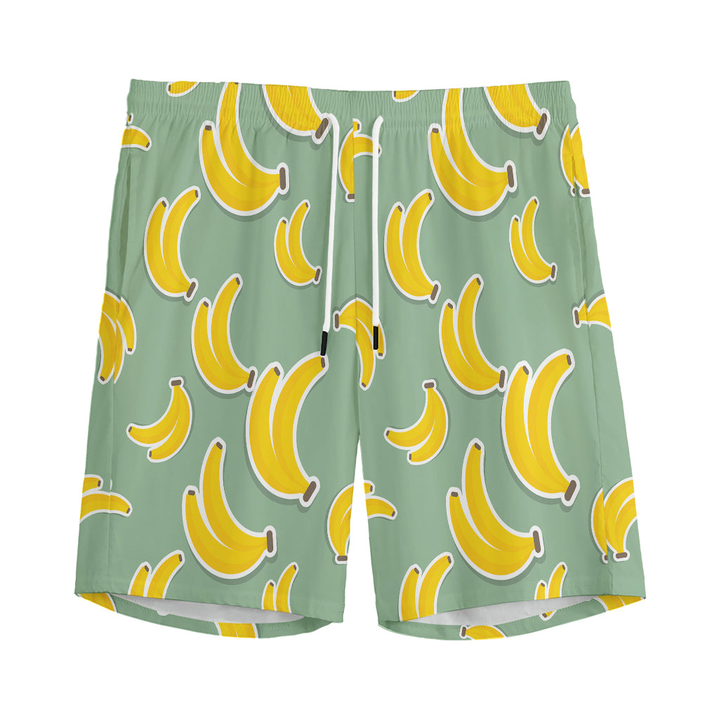 Cute Banana Pattern Print Men's Sports Shorts