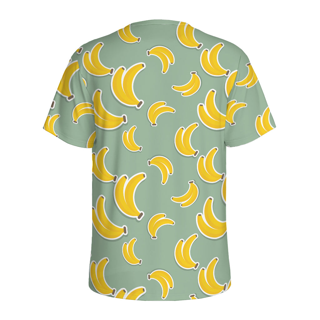 Cute Banana Pattern Print Men's Sports T-Shirt