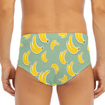 Cute Banana Pattern Print Men's Triangle Swim Briefs