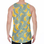Cute Banana Pattern Print Men's Velvet Tank Top