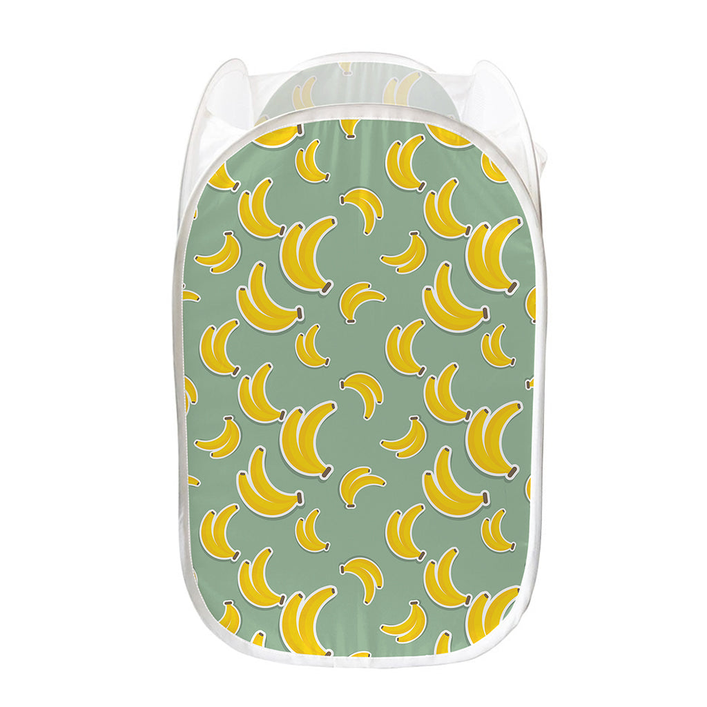 Cute Banana Pattern Print Mesh Laundry Hamper
