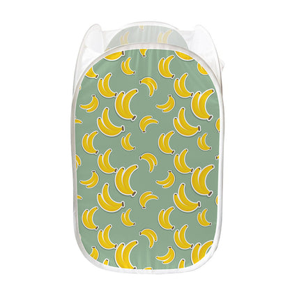 Cute Banana Pattern Print Mesh Laundry Hamper