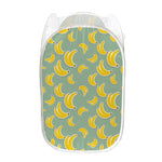 Cute Banana Pattern Print Mesh Laundry Hamper
