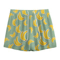 Cute Banana Pattern Print Mesh Shorts