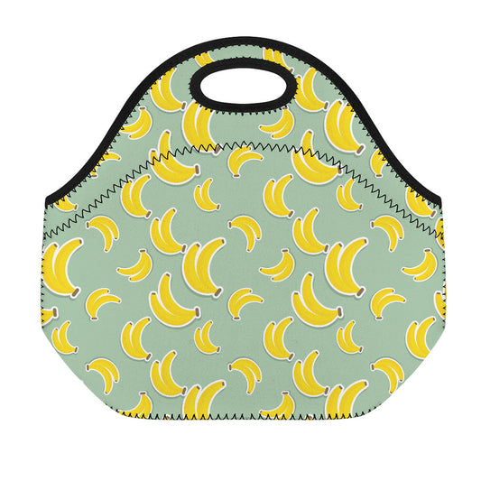 Cute Banana Pattern Print Neoprene Lunch Bag
