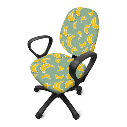 Cute Banana Pattern Print Office Chair Cover