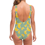 Cute Banana Pattern Print One Piece Swimsuit