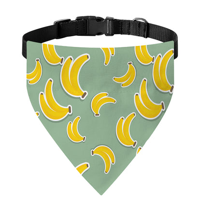 Cute Banana Pattern Print Over The Collar Dog Bandana