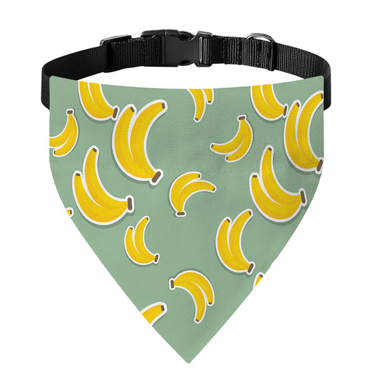 Cute Banana Pattern Print Over The Collar Dog Bandana
