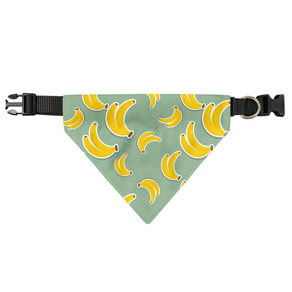 Cute Banana Pattern Print Over The Collar Dog Bandana