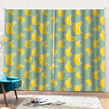 Cute Banana Pattern Print Pencil Pleat Curtains