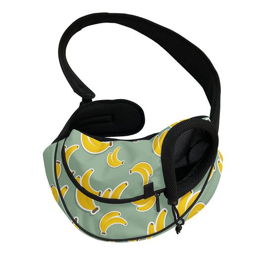 Cute Banana Pattern Print Pet Sling Carrier