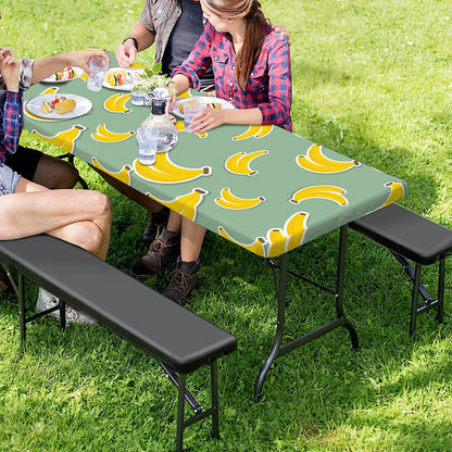 Cute Banana Pattern Print Picnic Table Cover