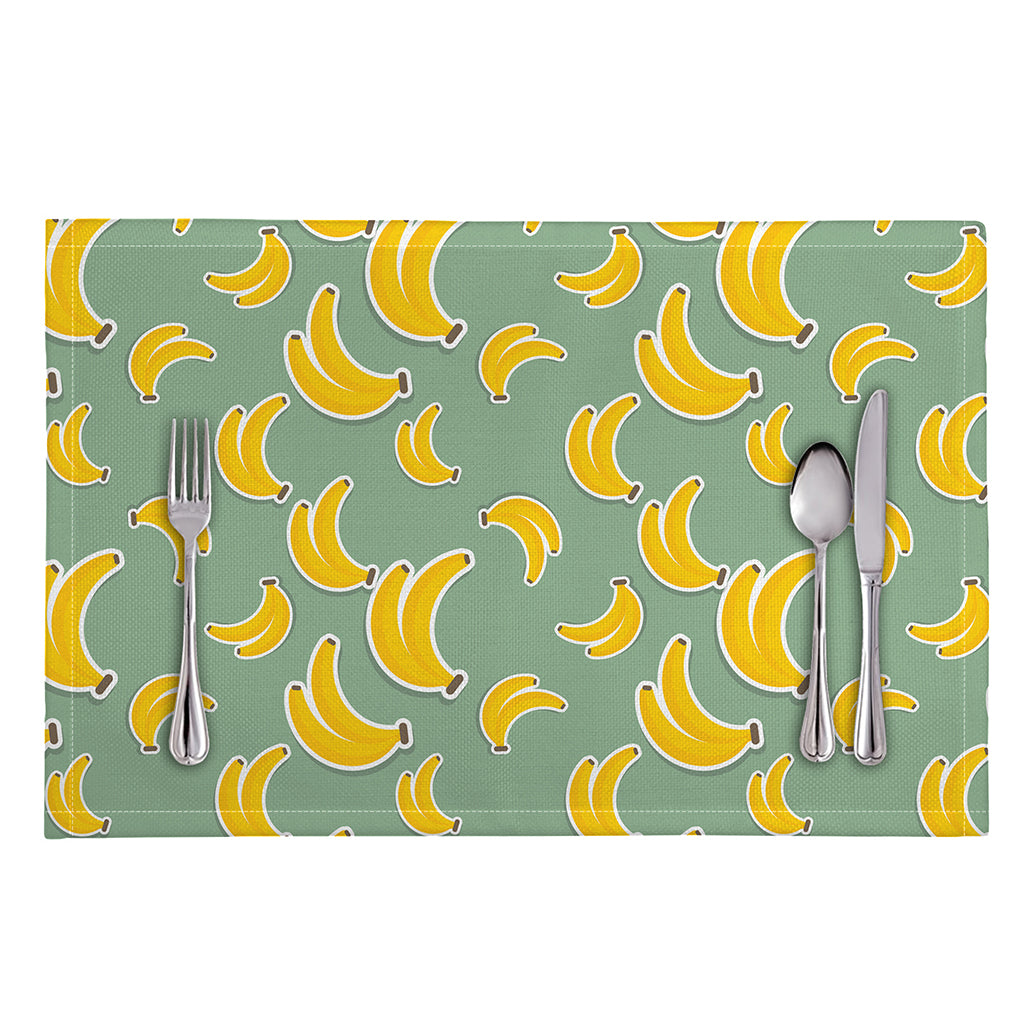 Cute Banana Pattern Print Placemat