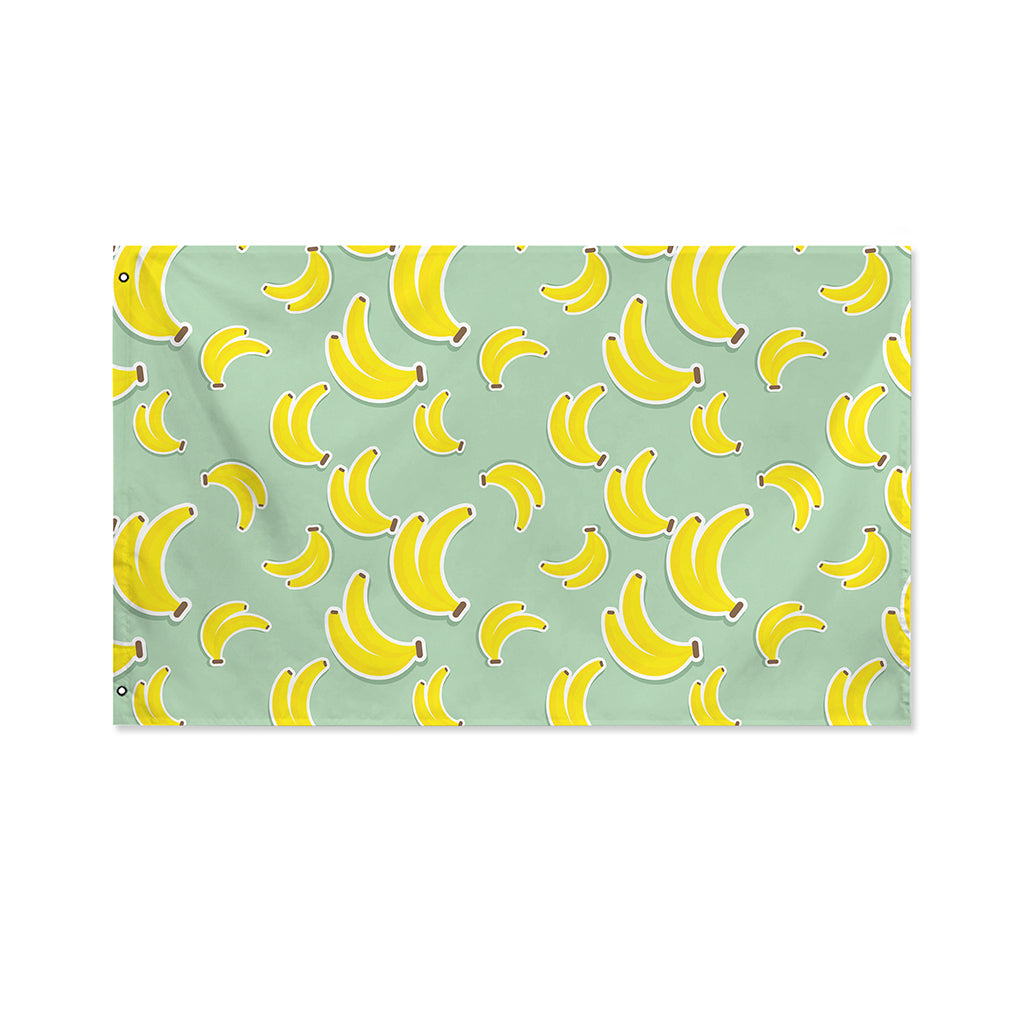 Cute Banana Pattern Print Polyester Flag