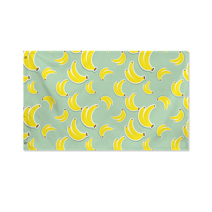 Cute Banana Pattern Print Polyester Flag