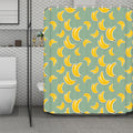 Cute Banana Pattern Print Polyester Shower Curtain