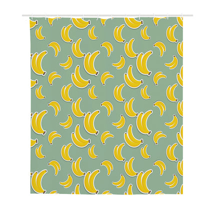 Cute Banana Pattern Print Polyester Shower Curtain