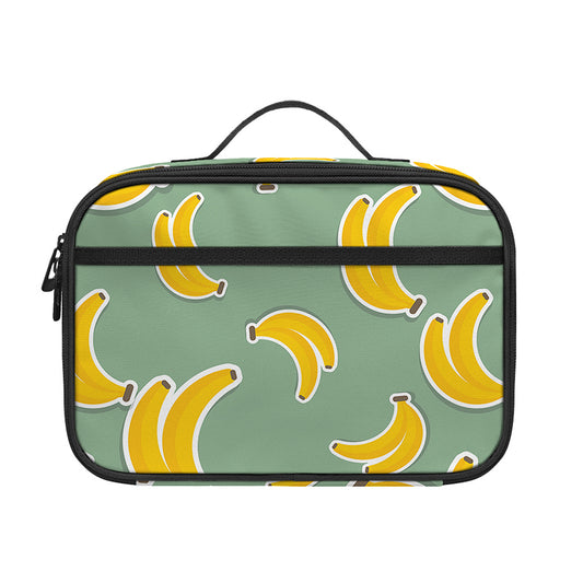 Cute Banana Pattern Print Portable Lunch Bag