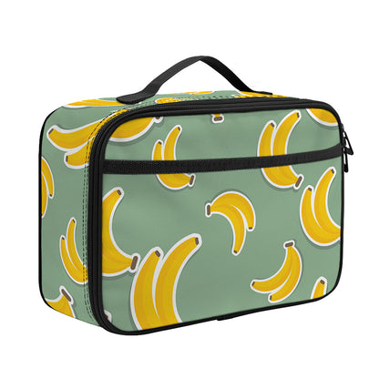 Cute Banana Pattern Print Portable Lunch Bag