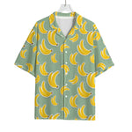 Cute Banana Pattern Print Rayon Hawaiian Shirt