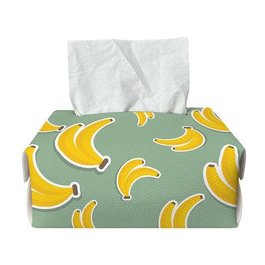 Cute Banana Pattern Print Rectangle Tissue Box Cover