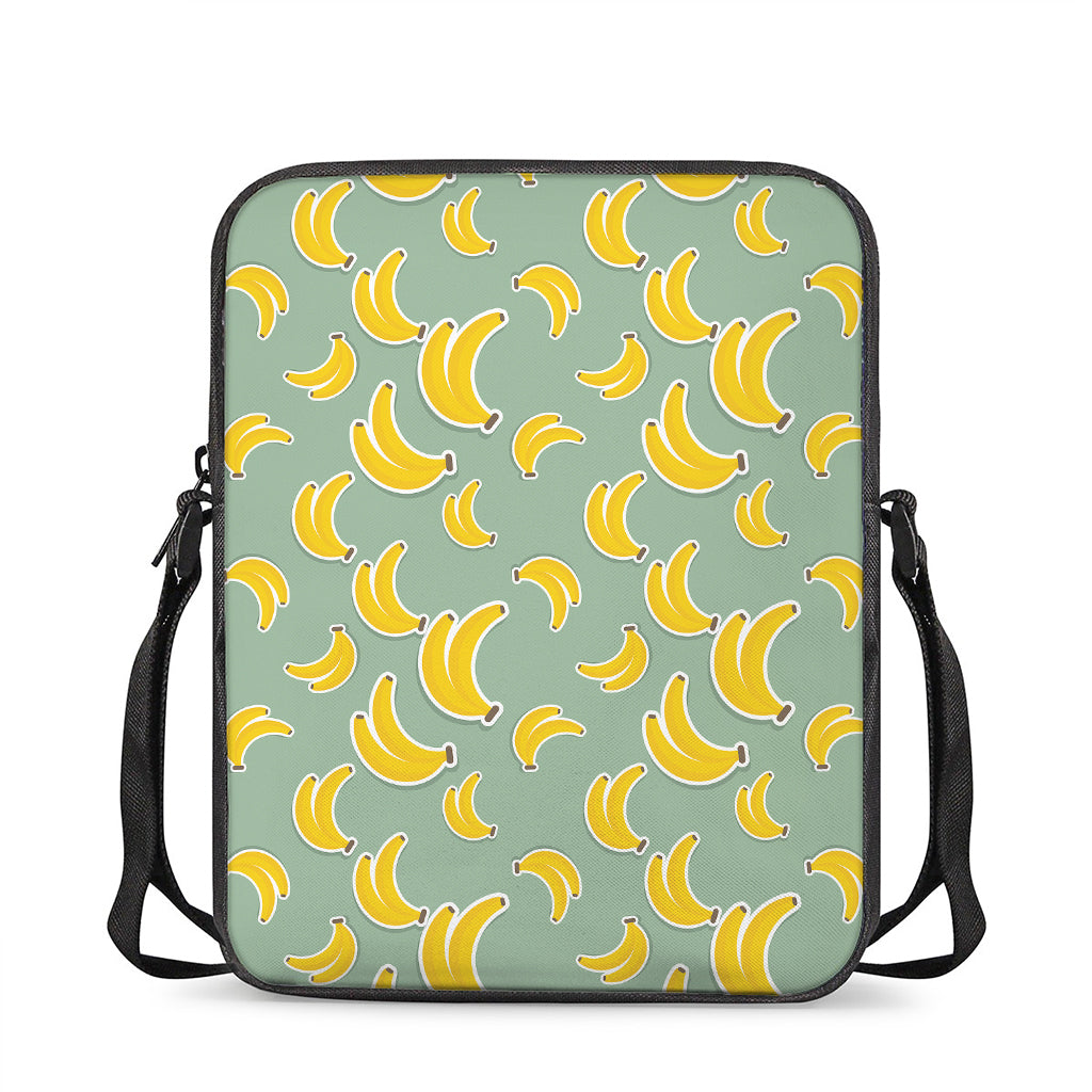 Cute Banana Pattern Print Rectangular Crossbody Bag