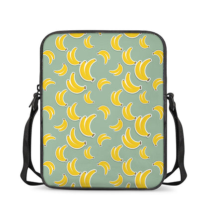 Cute Banana Pattern Print Rectangular Crossbody Bag
