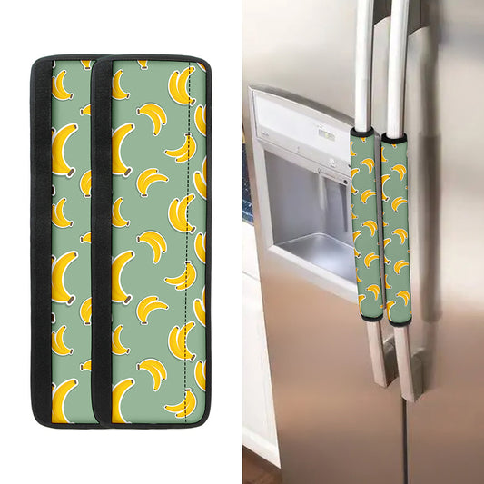 Cute Banana Pattern Print Refrigerator Handle Covers