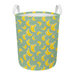 Cute Banana Pattern Print Round Laundry Basket