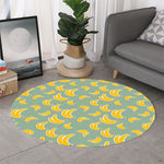 Cute Banana Pattern Print Round Rug