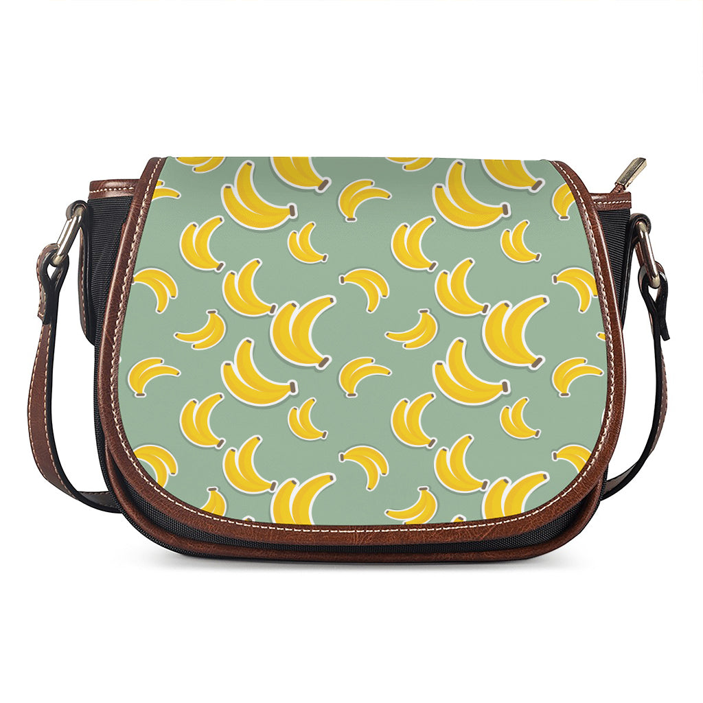 Cute Banana Pattern Print Saddle Bag