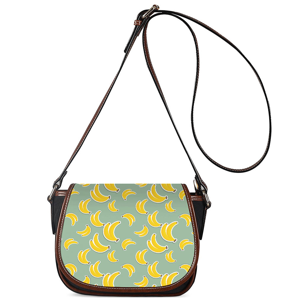 Cute Banana Pattern Print Saddle Bag