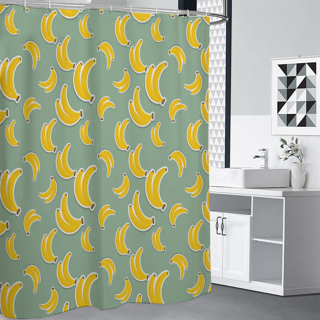 Cute Banana Pattern Print Shower Curtain