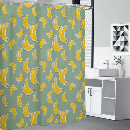 Cute Banana Pattern Print Shower Curtain