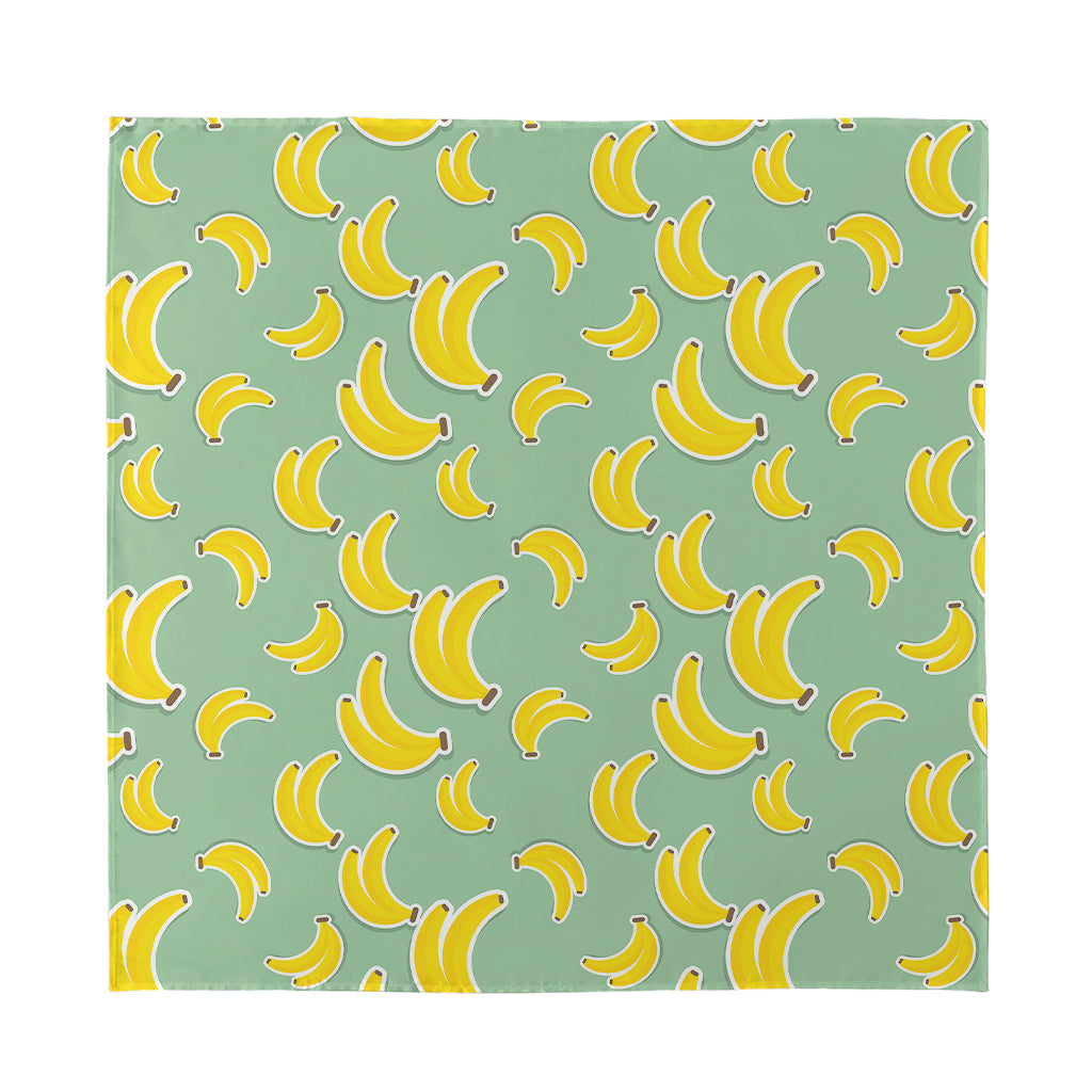 Cute Banana Pattern Print Silk Bandana