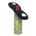 Cute Banana Pattern Print Single Neoprene Wine Tote