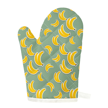 Cute Banana Pattern Print Single Oven Mitt