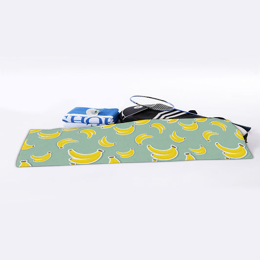 Cute Banana Pattern Print Sports Towel