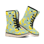 Cute Banana Pattern Print Winter Boots
