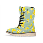 Cute Banana Pattern Print Winter Boots