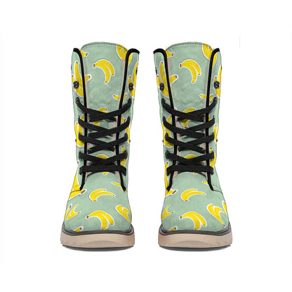 Cute Banana Pattern Print Winter Boots