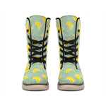 Cute Banana Pattern Print Winter Boots